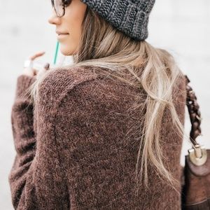 Free People alpaca blend V neck sweater